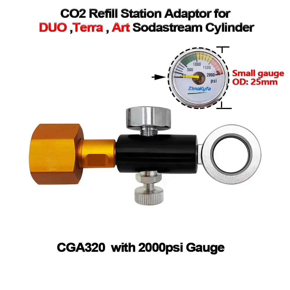 CO2 Charge Refill Adapter Station for Sparkling Water Makers
