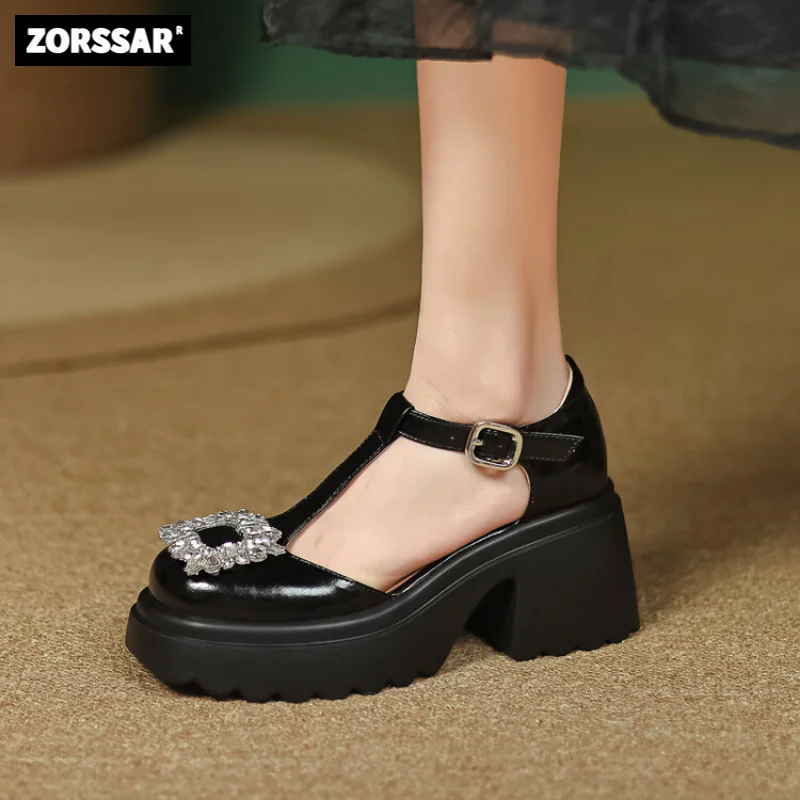 

Woman Gladiator Platform Sandal White 2023 New Summer Fashion Crystal Women Chunky Heel Roman Sandal Comfortable Sandalias Mujer