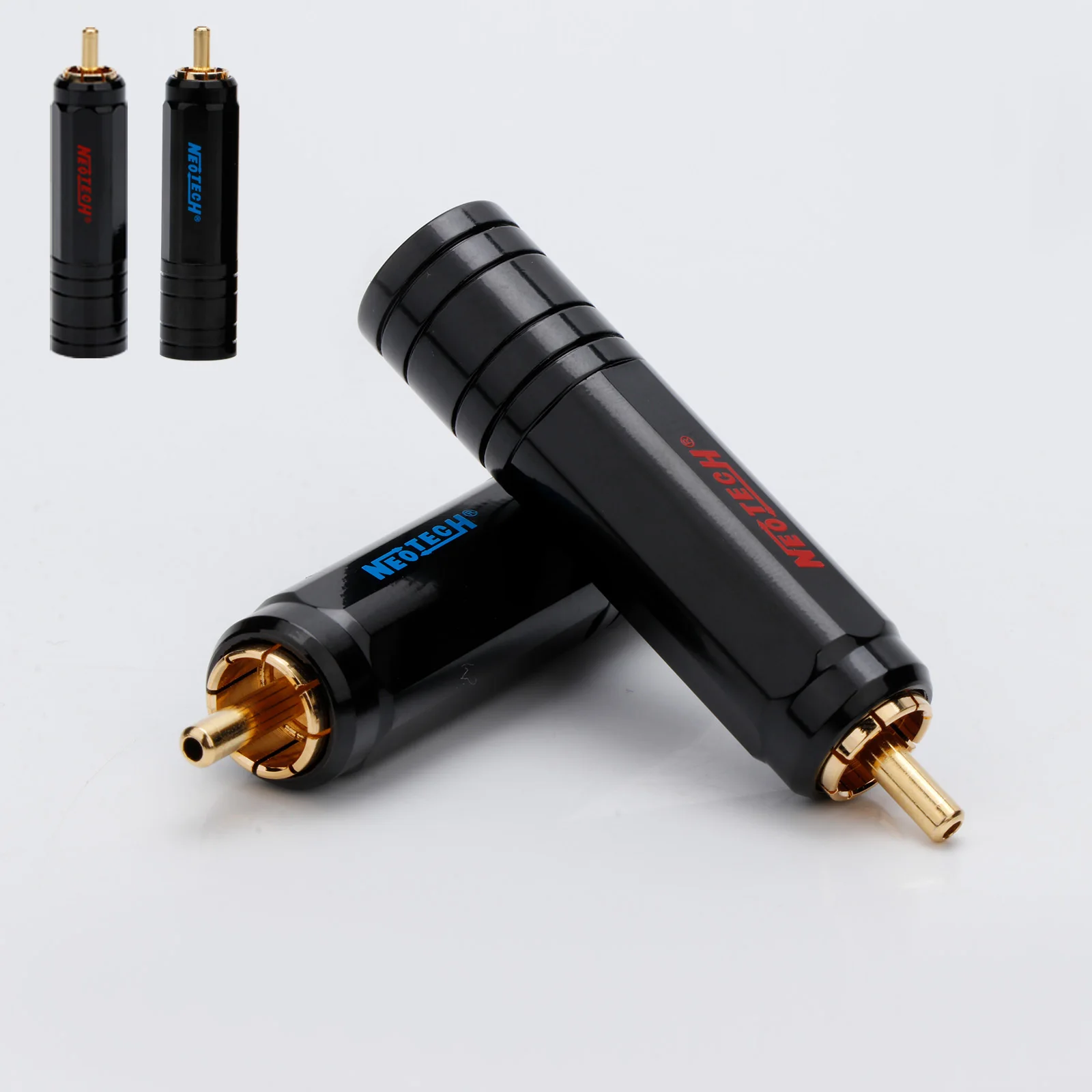 4 Connettori RCA Star Line Placcati Oro 24k &ndash; Per Cavi Audio HIFI Fai-da-te, Rame Puro