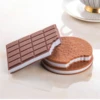 Chocolate Memo Pad Portable 80 Sheets Bitten Bistuits Note Book Paper Notepad Office School F7479 1