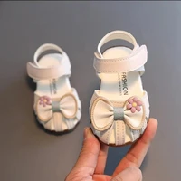 Baby Girl Sandals 2024 Summer Infant Beach Shoes Newborn First Walkers Princess Cute Sweet Toddler Sandals For Girl 1
