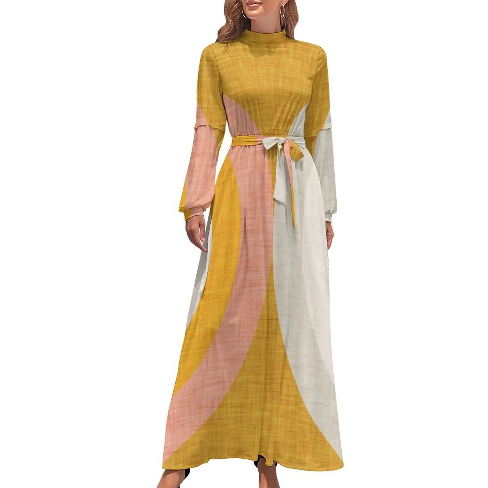thumbnail image 1 of Nuevo vestido largo amarillo Mid Mod #midcenturymodern, vestido sexy, vestido sexy para mujer, vestidos de noche de lujo 2024, 1 of 5