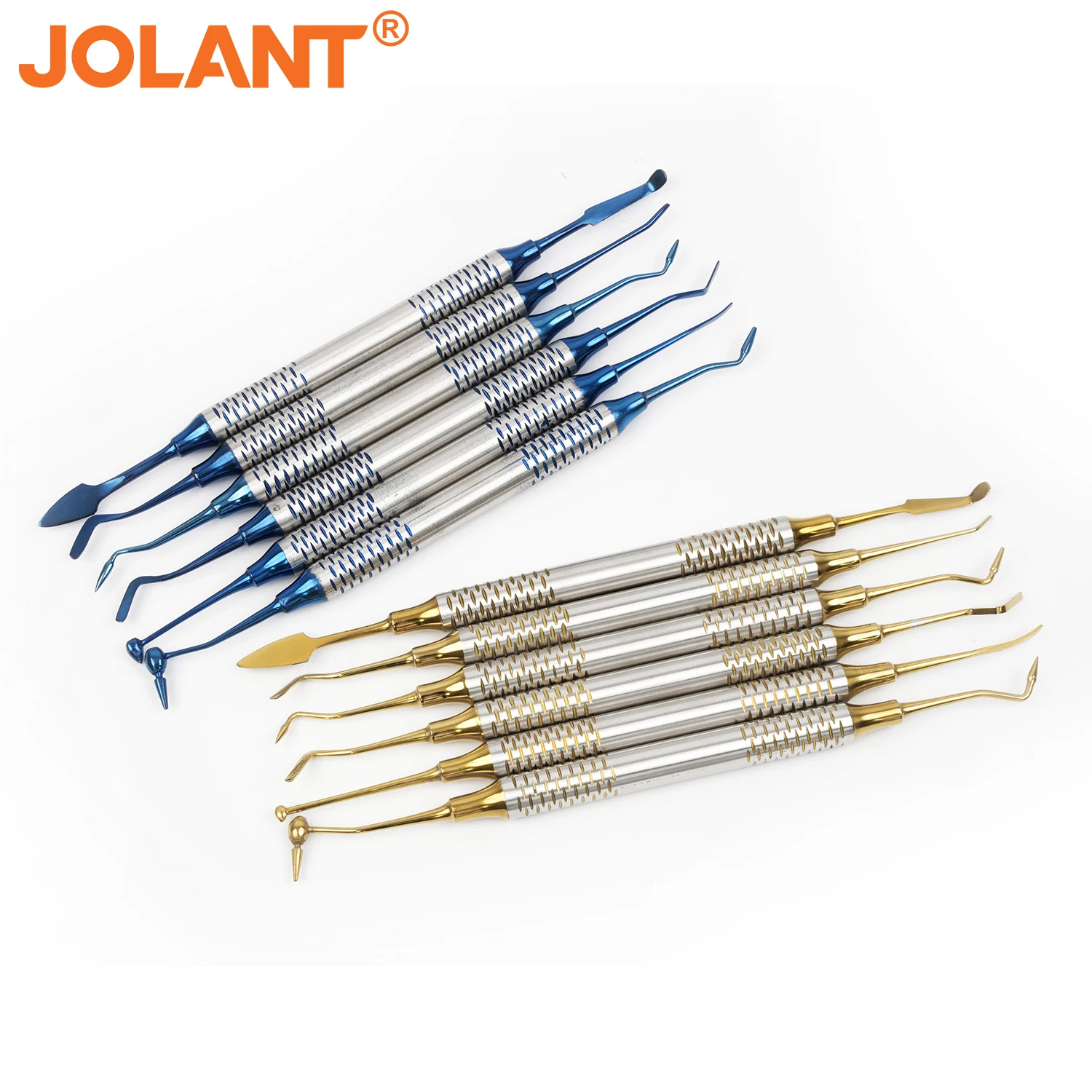 

6pcs/Set JOLANT Dental Composite Resin Filling Spatula Titanium Plated Head Resin Filling Repair Tools Dental Instrument