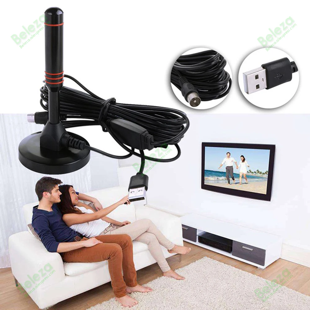 USB 5M Antenna high gain 25dBi Indoor HD TV Antenna Indoor VB-T2\DTMB\CMMB 1080p HD Clear Vision Digital House Antenna (art.: 3920c460bfc0b) - 3920c460bfc0b
