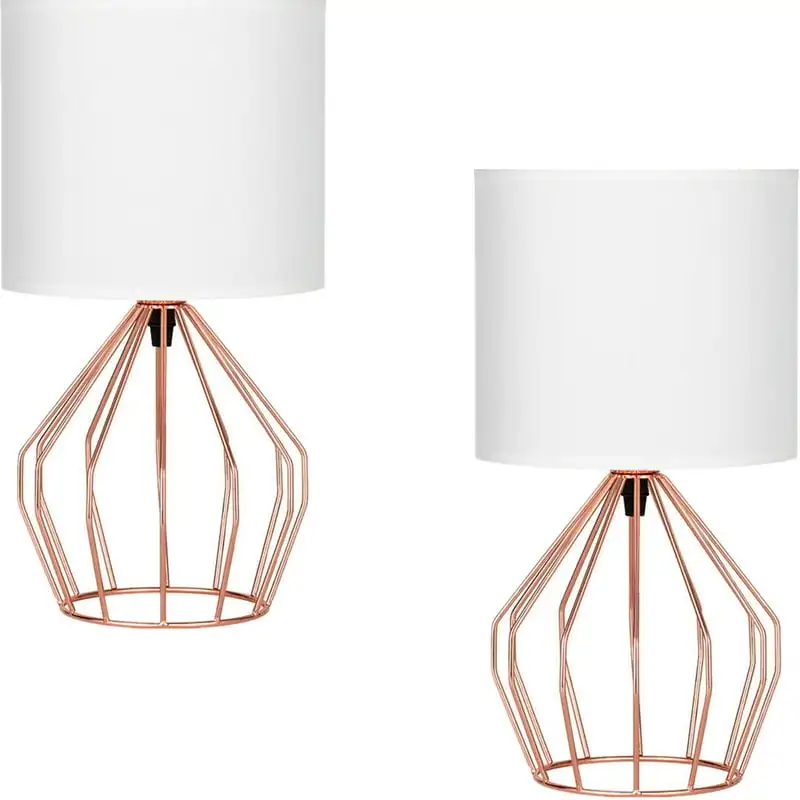 

Rose Gold Chrome Table Lamp with White Shades Paper lanterns Bar decoration Luces led Dragon lamp Luz de noche tulipanes Noguchi