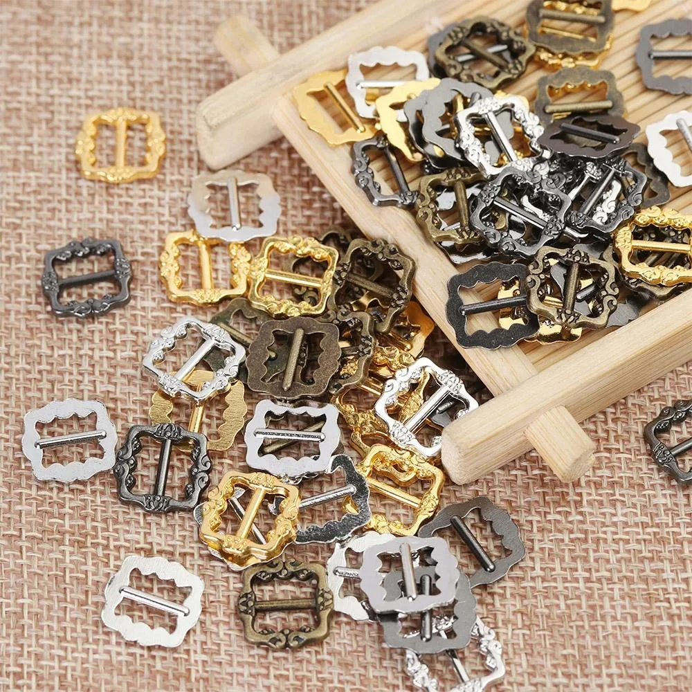 Plush doll accessories doll clothes accessories doll accessories 20Pcs Mini Doll Metal Buttons 7mm Tri-glide Belt Buckle DIY Doll Bags Shoes Clothes Handmade Clothing Sewing Accessories