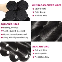 Paquets de vague de corps cheveux humains 1/3/4 paquets de cheveux humains couleur noire naturelle paquets d'armure vierge brésilienne Extensions de cheveux 5