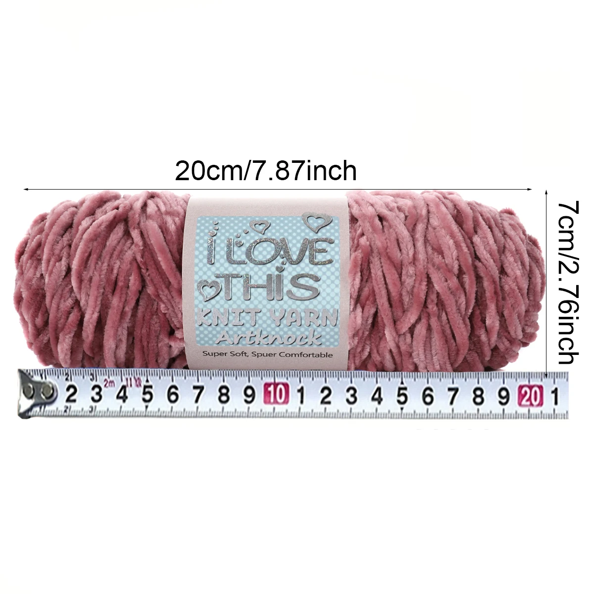 2pcs X95g Knit Yarn Velvet Yarn Polyester Thick Yarn for Knitting Estambre Para Tejer 6