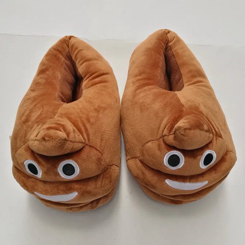 Whoholl Cute Funny Winter Shoes Women Slippers Unisex Brown Fashion Plush Female Indoors Slippers Home Warm Ladies