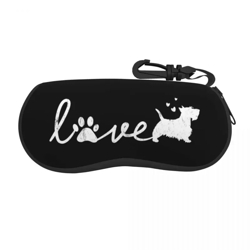 

Scottish Terrier Love Dog Pet Gift Sunglasses Soft Case Neoprene Zipper Scottie Shell Eyeglass Case Protective Box For Glasses