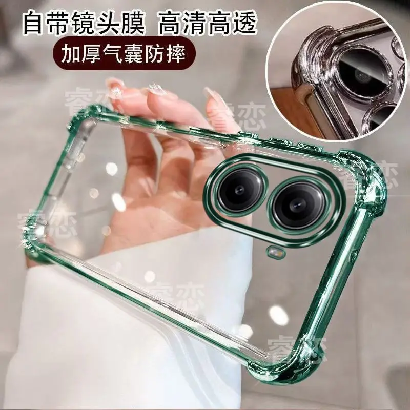 Luxury Airbag Transparent Electroplating TPU Shockproof Bumper Case