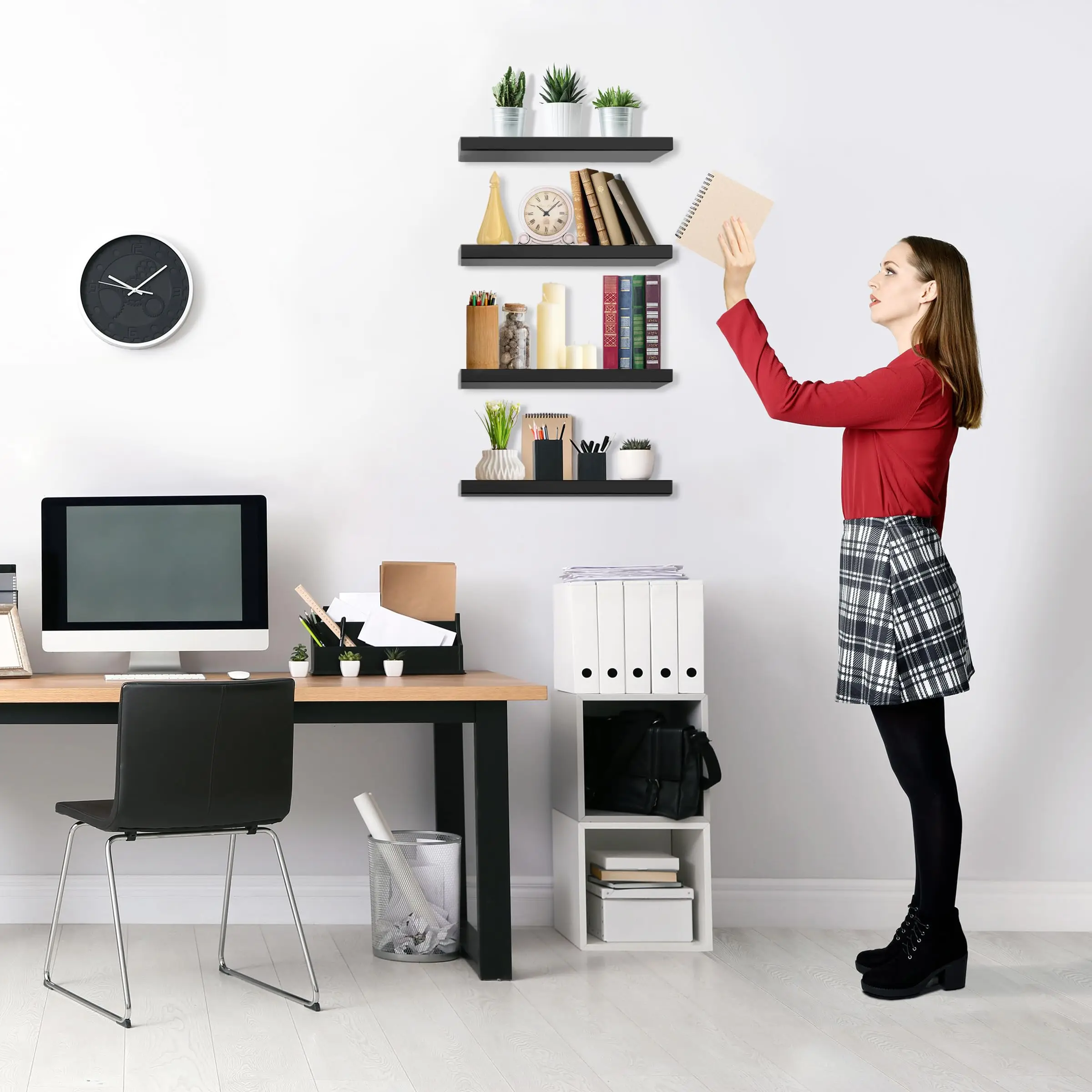 White & Black Floating Shelves 6