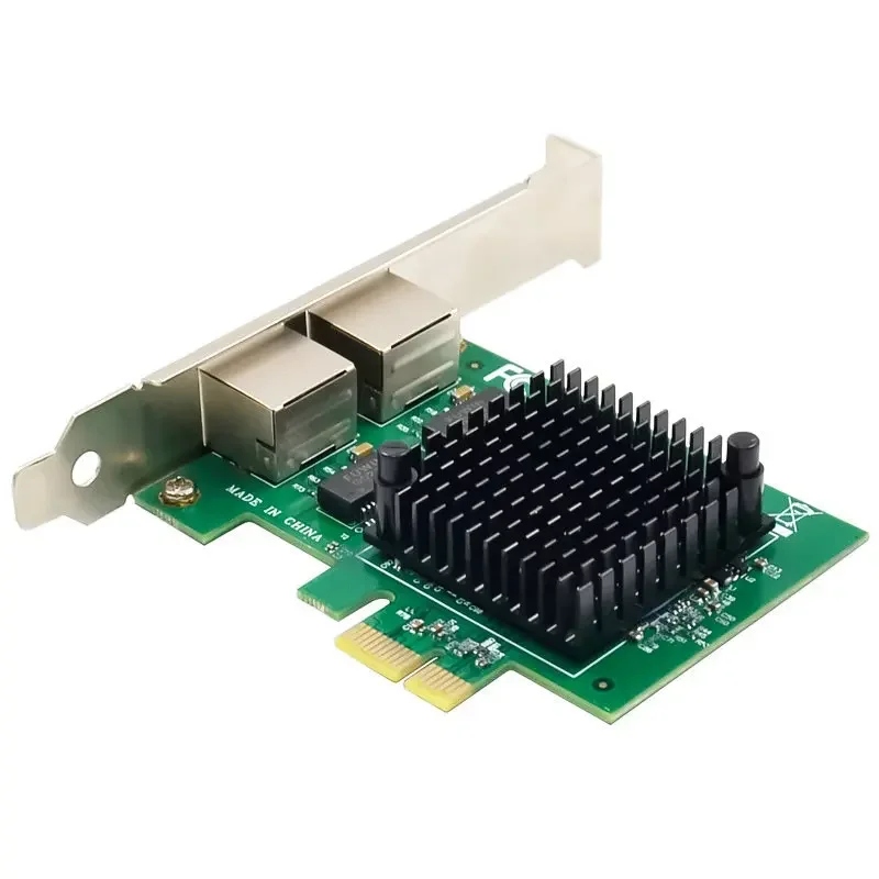 듀얼 포트 Pci-e 2.5g 기가비트 네트워크 카드, 2500m 서버 데스크탑 컴퓨터 통합 소프트웨어 라우터 Rj45