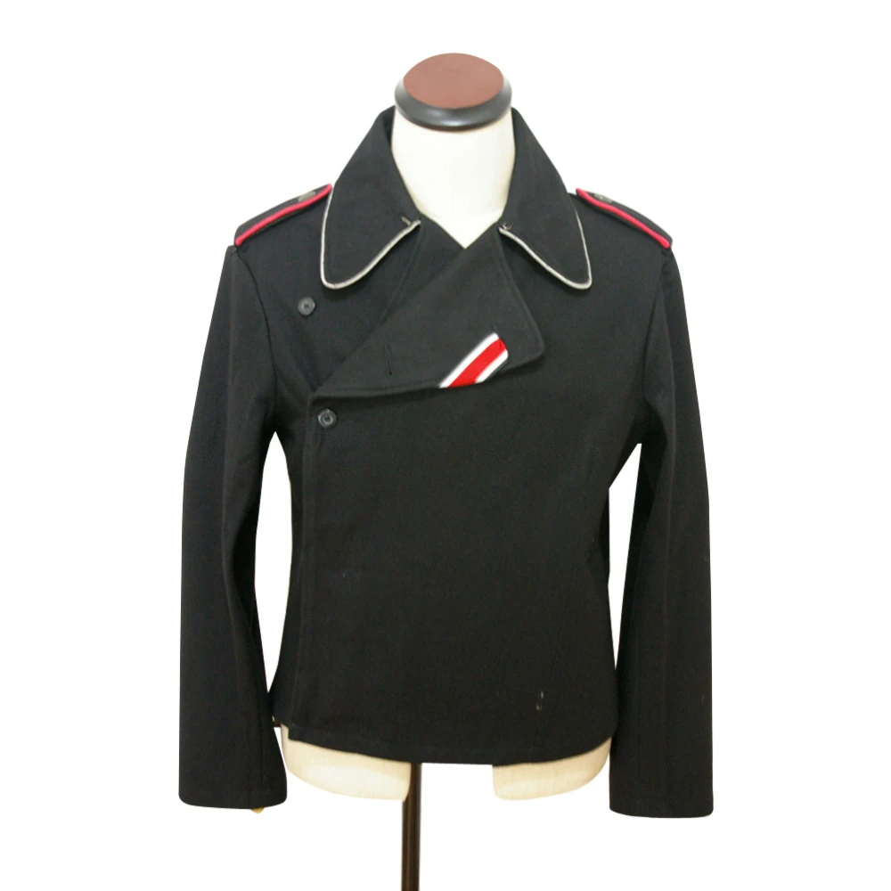 Wwii German Ss Officer Panzer Black Wool Wrap/jacket Military
