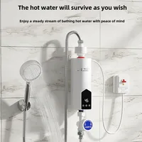Chauffe-eau instantané 220V 3000W-5500W, chauffage électrique Portable pour salle de bains, douche d'eau chaude et chauffage de cuisine domestique 2