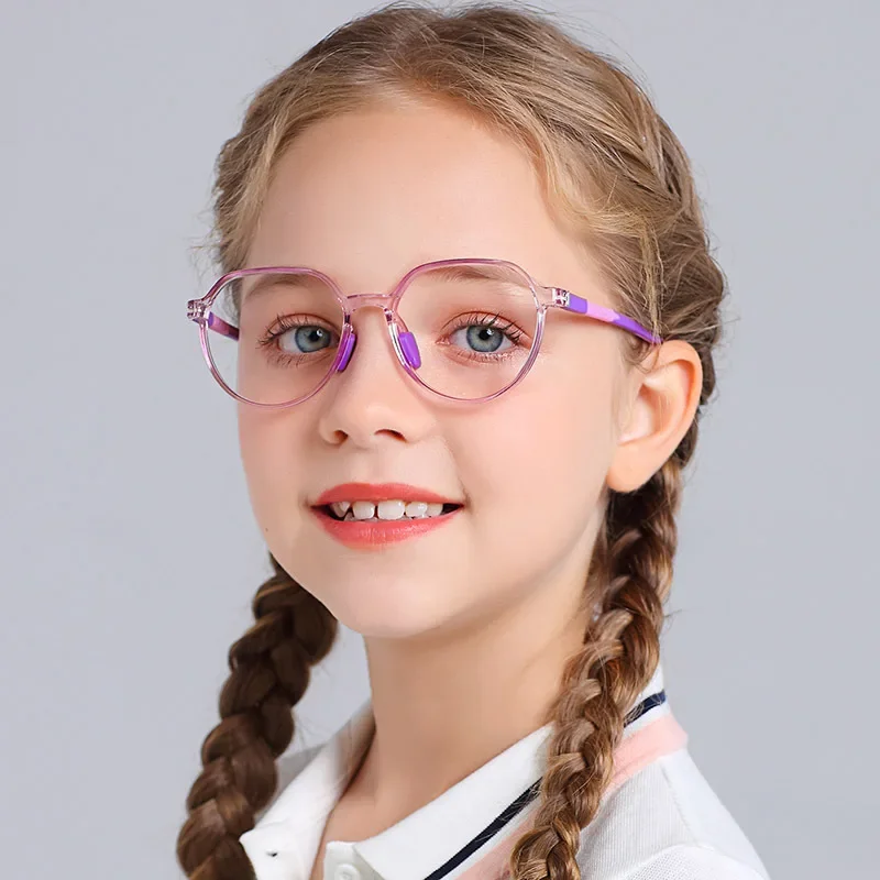 Children Blue Light Blocking Glasses Honey Girls Ultra Light TR Silicone Glasses Frame Kids  Computer Gaming Eyewear