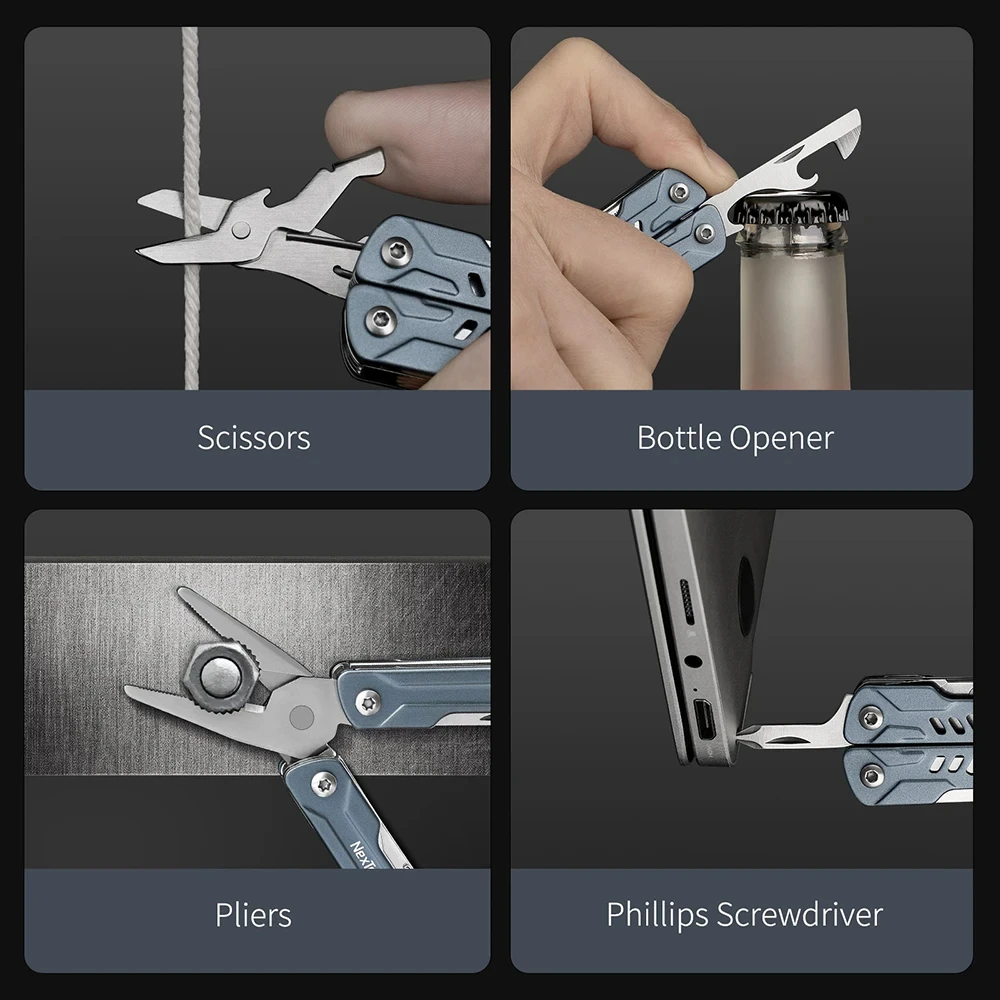NexTool Small Sailor Pliers S11 11-in-1 Multifunktionales Klappwerkzeug, Messer, Schere, Drahtschneider-Set, EDC, tragbare Outdoor-Werkzeuge – Detail 6
