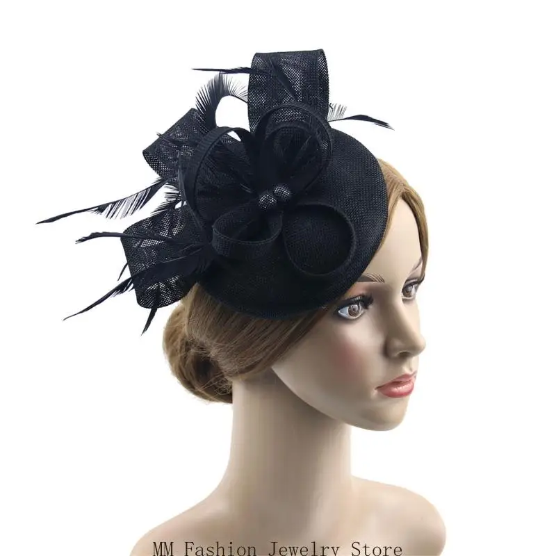 D0UB handgefertigtes Vintage -Look Kopfstück mit Polyesterfaser komfortabler und stilvoller Faszinator für Rennen und – Detail 8