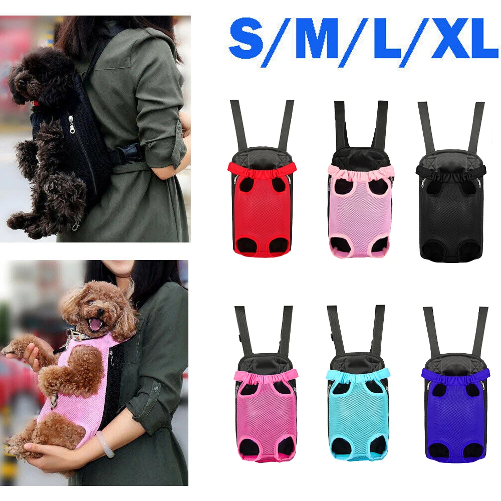 Legs Out Front Dog Carrier Bag Hands Free Adjustable Pet Backpack