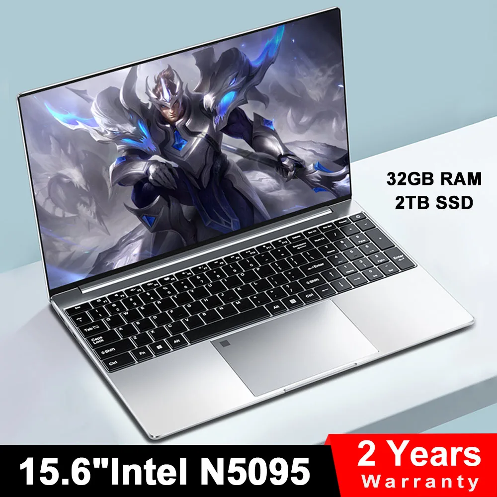 

Ноутбук 2023 дюйма, Intel Celeron N5095, 15,6 дюйма, 32 ГБ ОЗУ, 2048 ГБ SSD