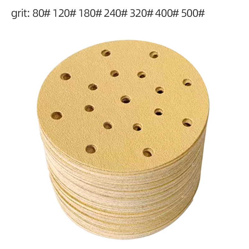NORTON Gold Sandpaper 6-inch 17-Hole Dry Sandpaper 150mm Flocking Round Car Putty Wood Sanding Chip 80-500grit sanding discs,mini sandpaper kit,polish sand paper,sandpaper tools,sandpaper set