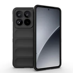 Luxury Soft Silicone Shockproof Phone Case with Lens Protection - Elegant Back Cover for Xiaomi 15 Pro (HKhd-Black)