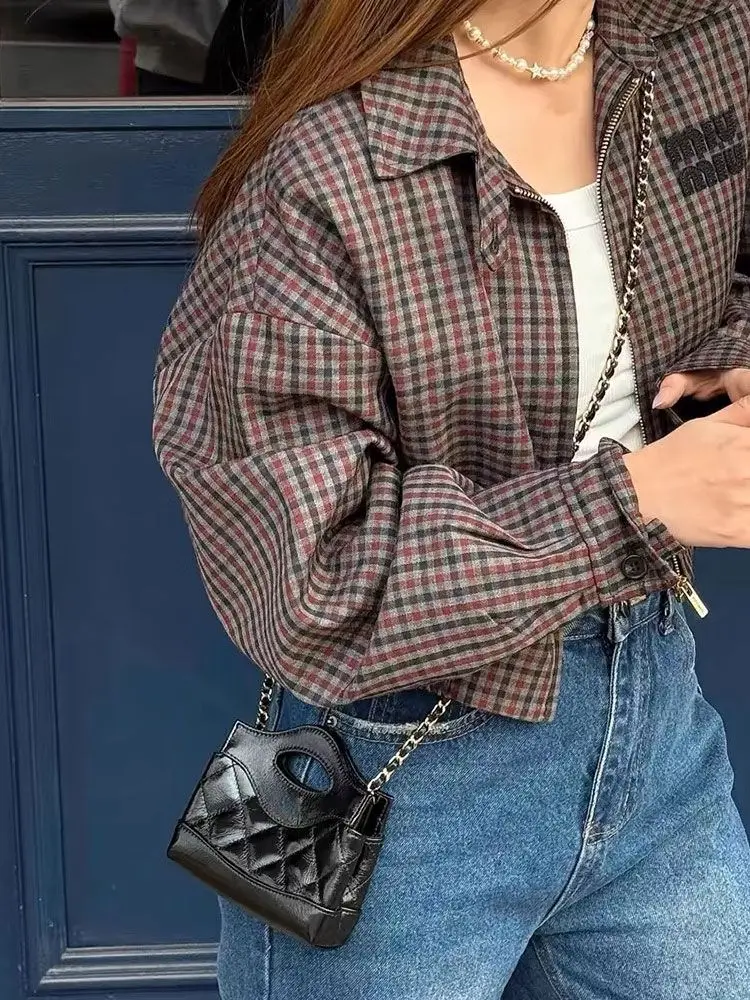 2024 New Diamond Lattice Chain Pu Leather Small Bag Handbag Crossbody Bags Women Commute Shoulder Bag