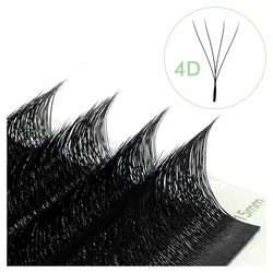 NATUHANA W-Shaped Volume Eyelash Extensions - Natural Soft False Eyelashes - 7mm (W-shaped 4D)