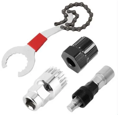 Kit Completo Attrezzi Riparazione Bicicletta – Con Rompi Catena, Pinza Collegamento, Estrattore Pedivella, Toppe E Multiuso 16 In 1 - 2