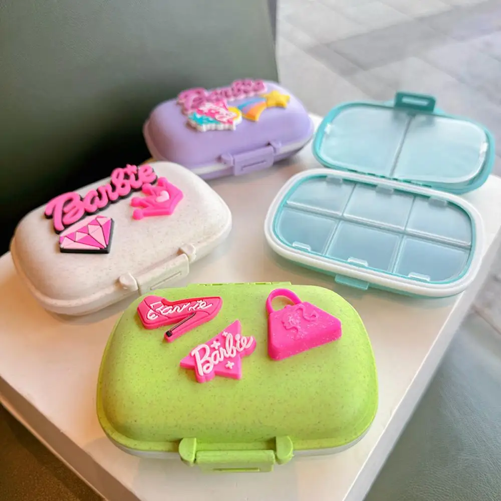 

Miniso The New Small Pill Box Portable Packaging Seal Moisture Proof Pill Storage Boxs Women's Accessories Jewelry Box Gift