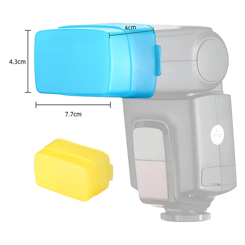 Diffusore Flash Bianco Blu Giallo 3 Colori Per 580Ex 580Ex Ii Yn-560 Yn-568 Yn565 Jy680A Godox Tt685 V850Ii V860 Tt520Ii