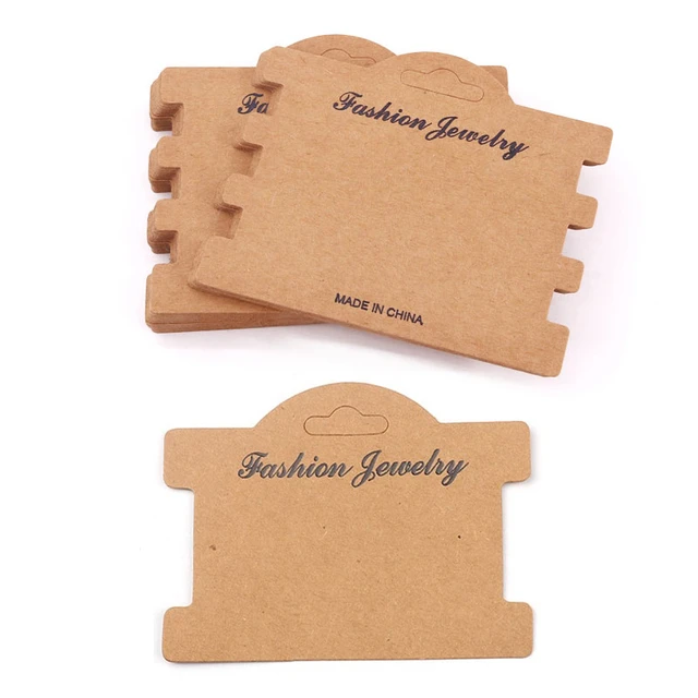 50pcs Jewelry Packing Cards Handmade Barrettes Tags for DIY Making