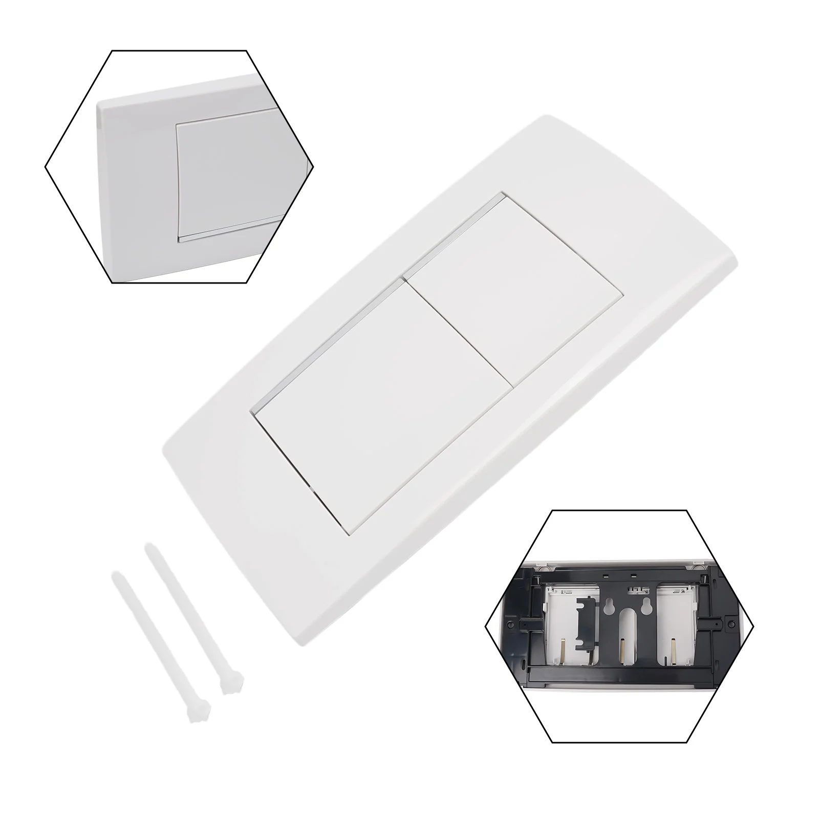 

For 115.899.KJ.1 Button Dual Flush Plate Plastic Press Switch Repair Replacement Water Tank Bathroom Accessories
