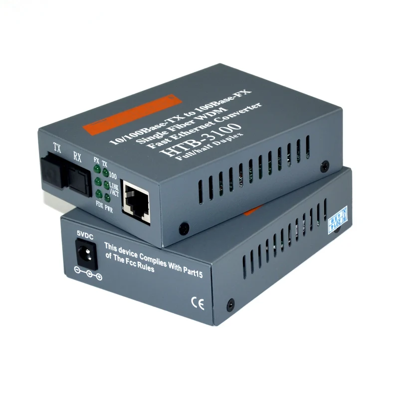 HTB-3100A 25KM netLINK 10/100M Single-mode Single-fiber WDM Fiber Media Converter 1 PCS обжим netlink