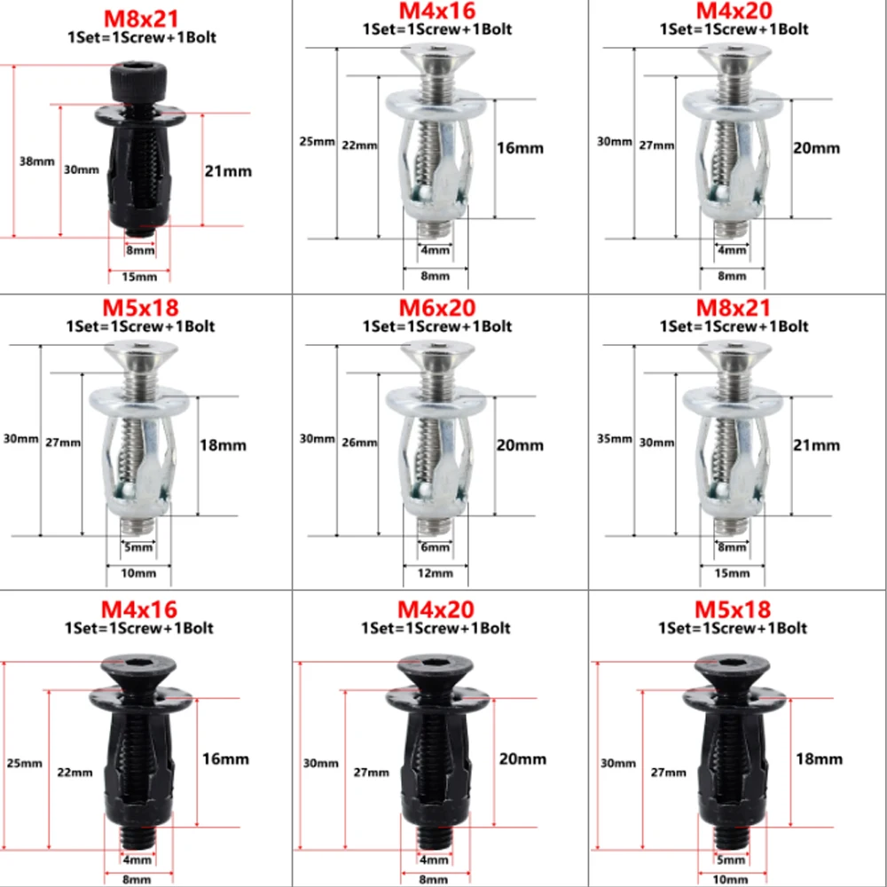 Description Picture 5 of item20/30Set Petal Shape Jack Nuts Screw Bolt Kit Rivet Nuts Expansion Metal Rivetnut Panel License Plate Clamp Lock Nut M4 M5 M6 M8