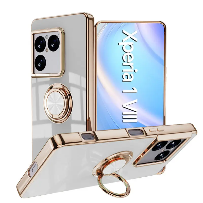 MagSafe Magnetic 360° Ring Electroplated Shockproof Phone Case with Soft Silicone Bumper