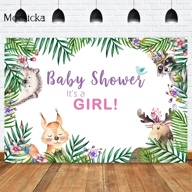 Mocsicka CUSTOM Rainforest Animals Wild One Backdrops Children Happy Birthday Party Photography Background Cake Table Banner 4