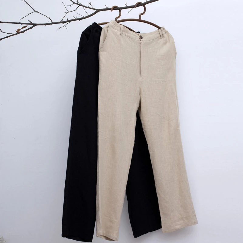 

Straight Casual Pants for Men Black Beige Streetwear Casual Solid Color Fashion City Man street wear 2022 New Spring and Autumn
