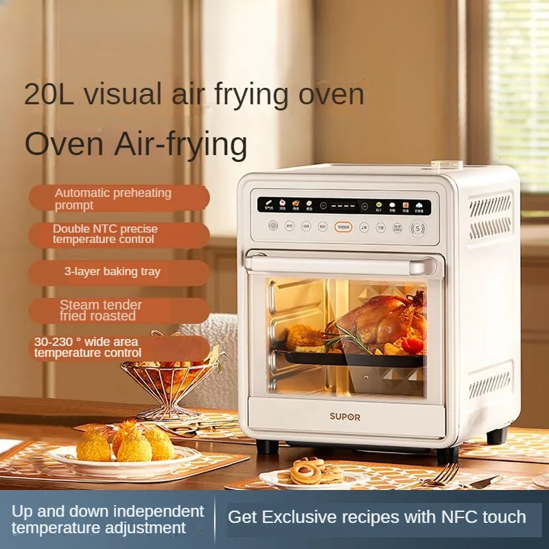 20L Oven 3-Layer Bake Station Steam Fryer Hot air circulation Individual temperature control Reservation Automatic preheating 2