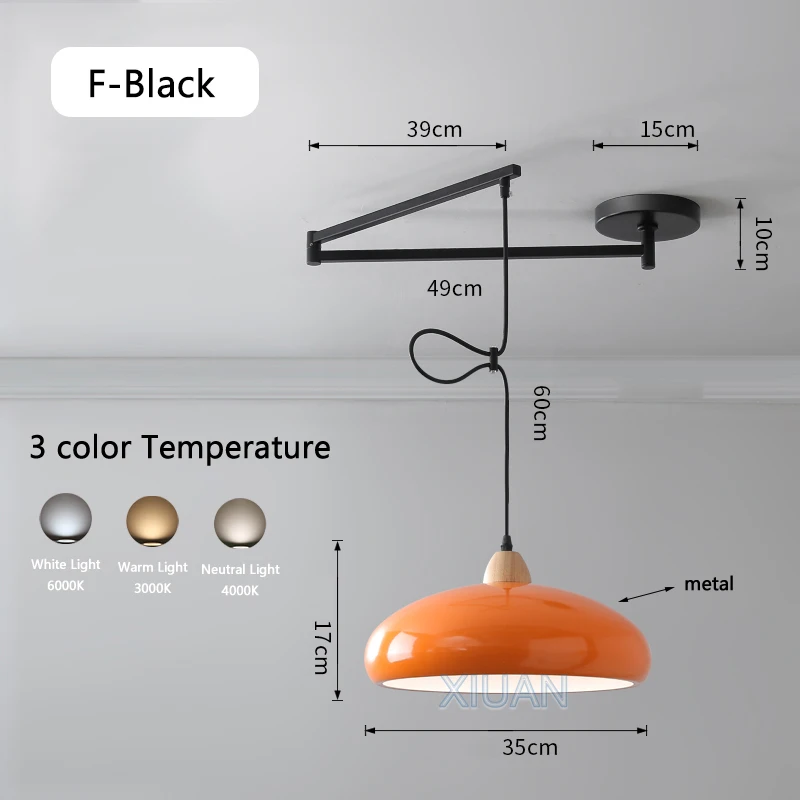 RXPVUXE Verstelbare Swing Arm Hanglamp Armatuur Rustiek Houten Hangende Plafondlamp Zwarte Boerderij Lange Arm Kroonluchter Moderne Keuken Eiland Verlichting Voor Eetkamer Restaurant RXPVUXE Verstelbare Swing Arm Hanglamp Armatuur Rustiek Houten Hangende Plafondlamp Zwarte Boerderij Lange Arm Kroonluchter Moderne Keuken Eiland Verlichting Voor Eetkamer Restaurant
