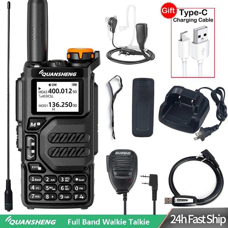 wurui k5 бюджетный air band walkie talkie сканер ham радио двухсторонняя радиосвязь профессиональный любительский дальний диапазон uhf vhf fm Quansheng UV-K5 Walkie Talkie 5 W Air Band двухсторонняя радиосвязь UHF VHF DTMF FM Scrambler NOAA Беспроводная Частотная копия Ham Radio