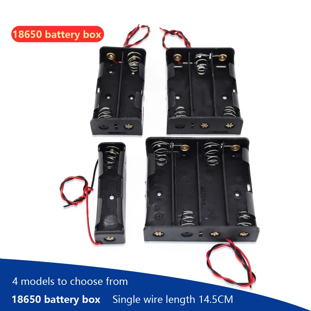 Custodia Per Batteria In Plastica 18650 Fai-Da-Te 1 2 3 4 Aa 18650 Custodie Per Banca Di Alimentazione Contenitore Per Batteria 1X 2X 3X 4X Con Cavo