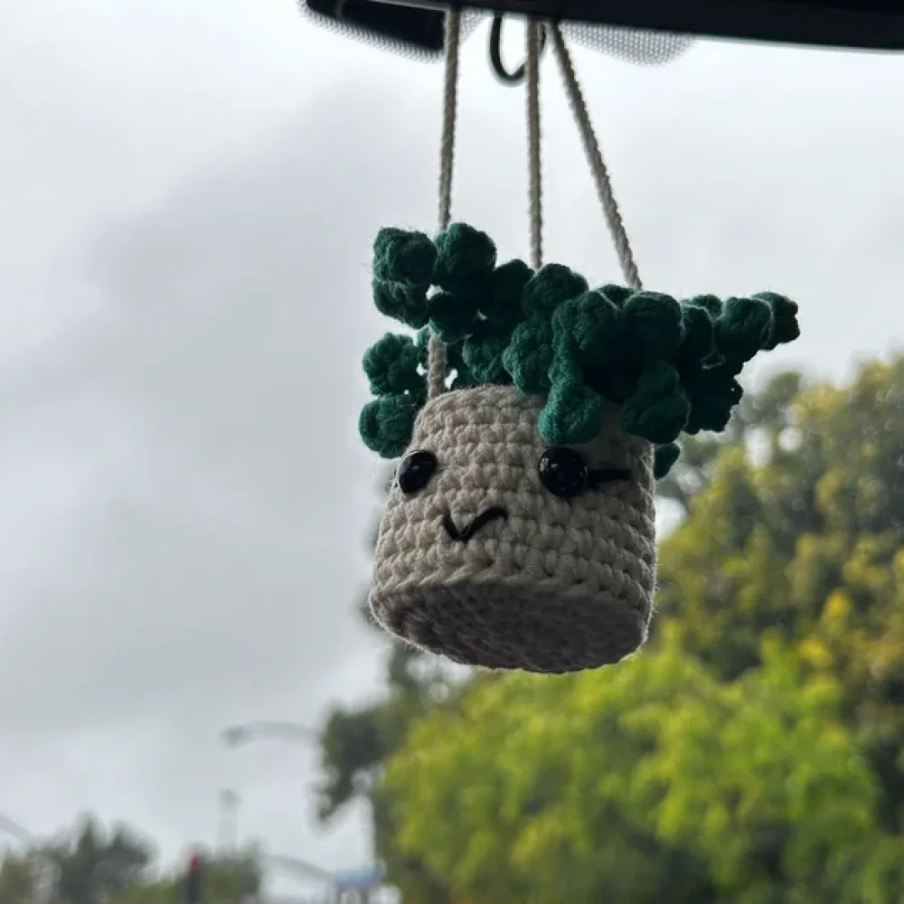 Kawaii Crochet Joker Creative Halloween Plant Car Hanger Accessories  Interior Gadgets Crochet Hanging For Halloween Decoration - AliExpress