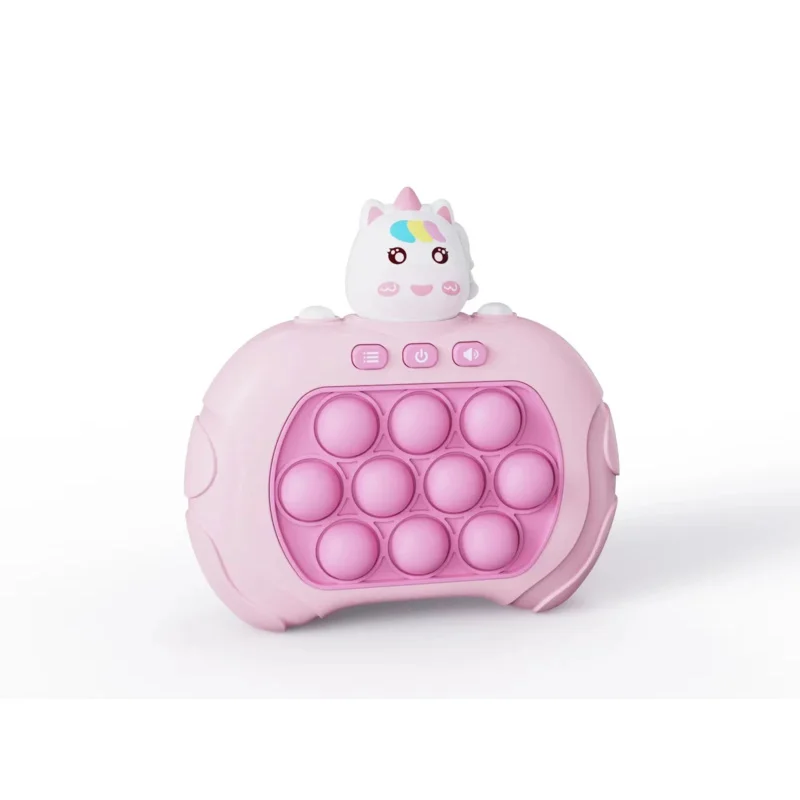 Light-Up Quick Push Pop Bubble Game Controller - Handheld Fidget Toy