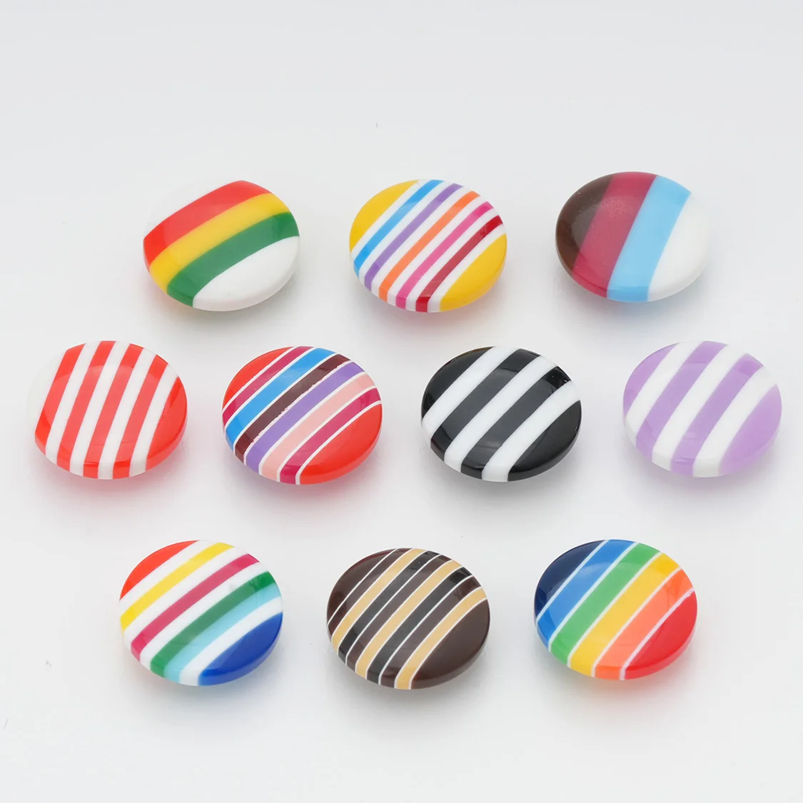 10개 14mm 레진 캔디 컬러 단추(손잡이 포함), 의류용 바느질 단추, 가디건, DIY 공예품, 바느질용 손잡이 단추