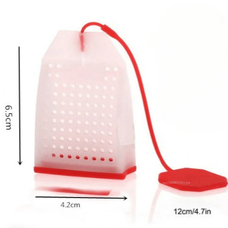 1Pc Teapot-Shape Tea Filter Food Grade Silicone Tea Strainer High Temperature Resistant Silicone Bag Teaware Accessories, tea filter