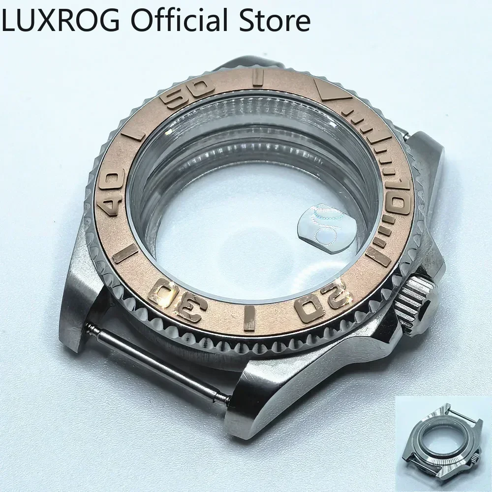 Stainless Steel 40MM Black Blue Ceramic Insert Watch Case