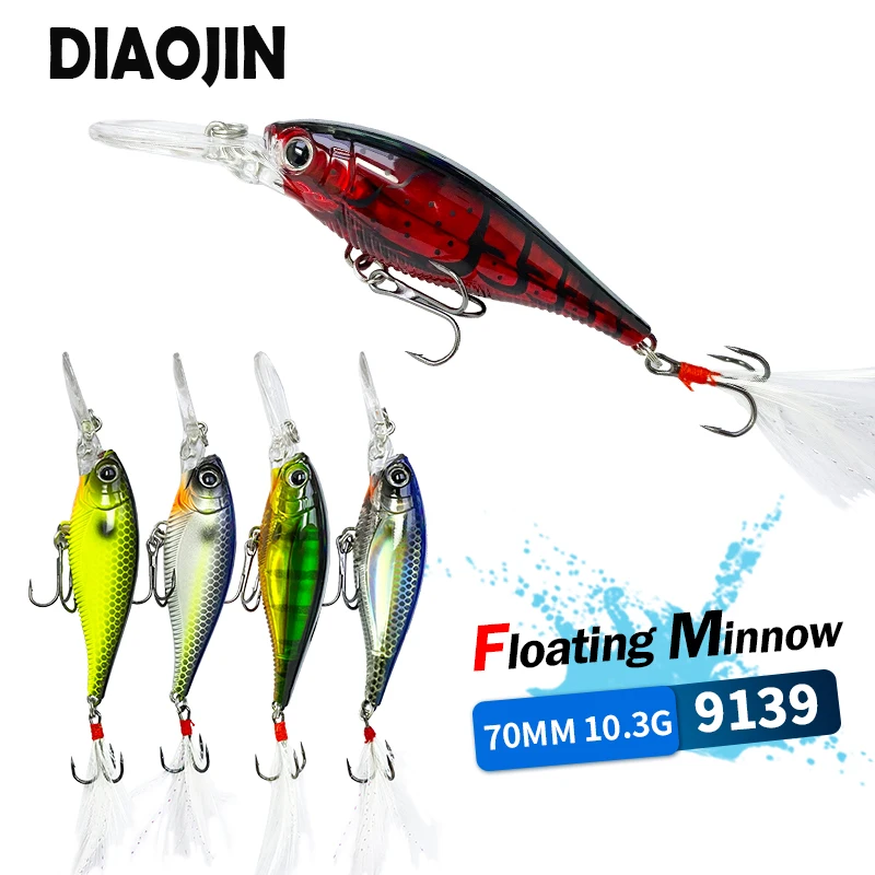 Suspending Jerkbait Crankbait 70mm 10g Shad Minnow Artificial Hard Bait Deep Diver Fishing Lure Equipment Floating Pesca