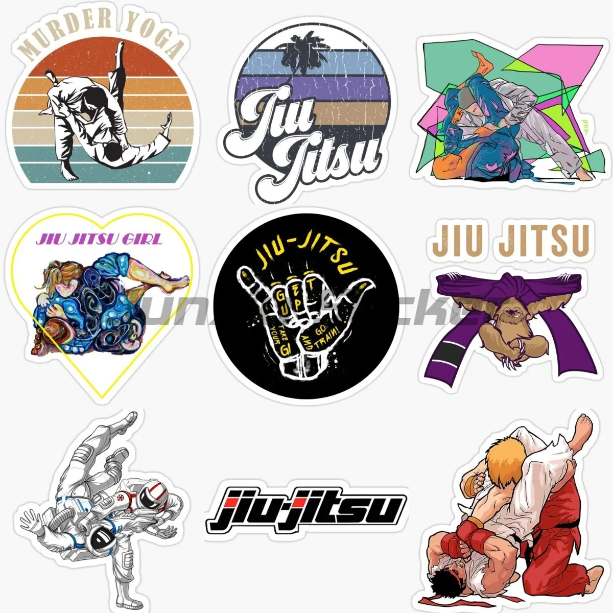 

Jiu Jitsu Stickers Vinyl Waterproof Motorcycle Truck Accessories Bicycle Window decoration car decals customizable
