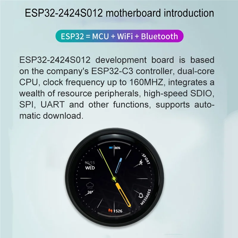 ESP32-C3  , 1.28 ġ  LCD ÷ ȭ,   , ġ г 